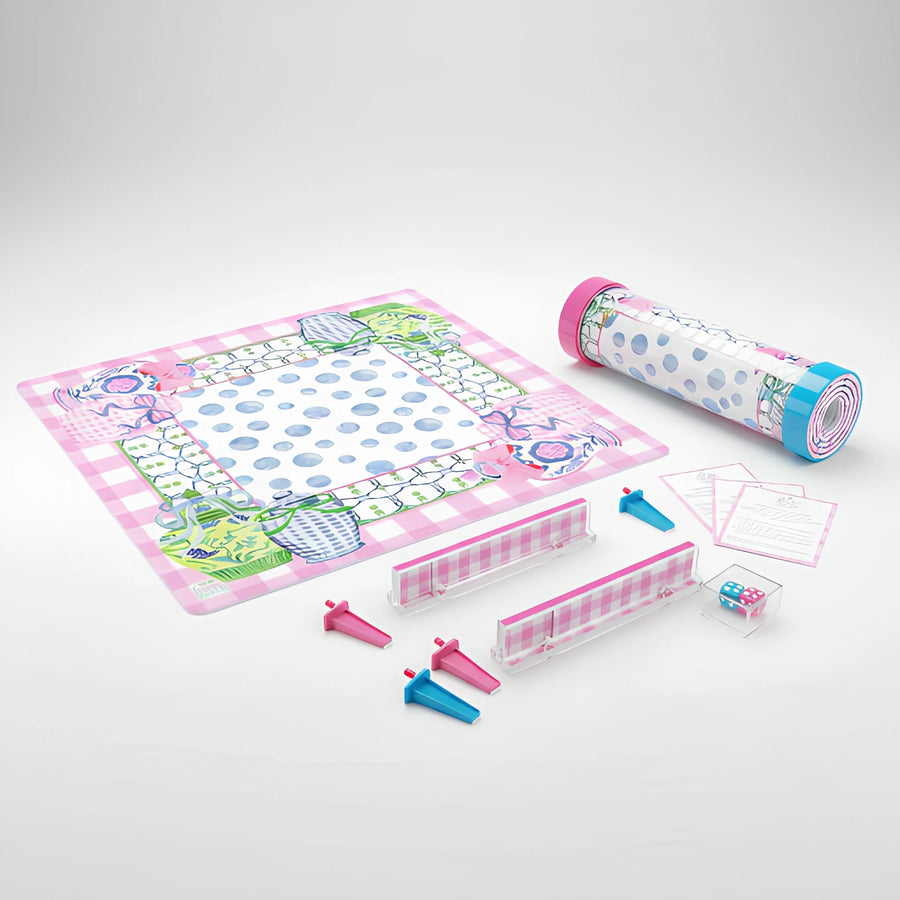 Mahjong Mat, 31.5 x 31.5 Inch (80 cm) Natural Rubber, Non-Slip, Noise Reducing, Preppy Style, view 5