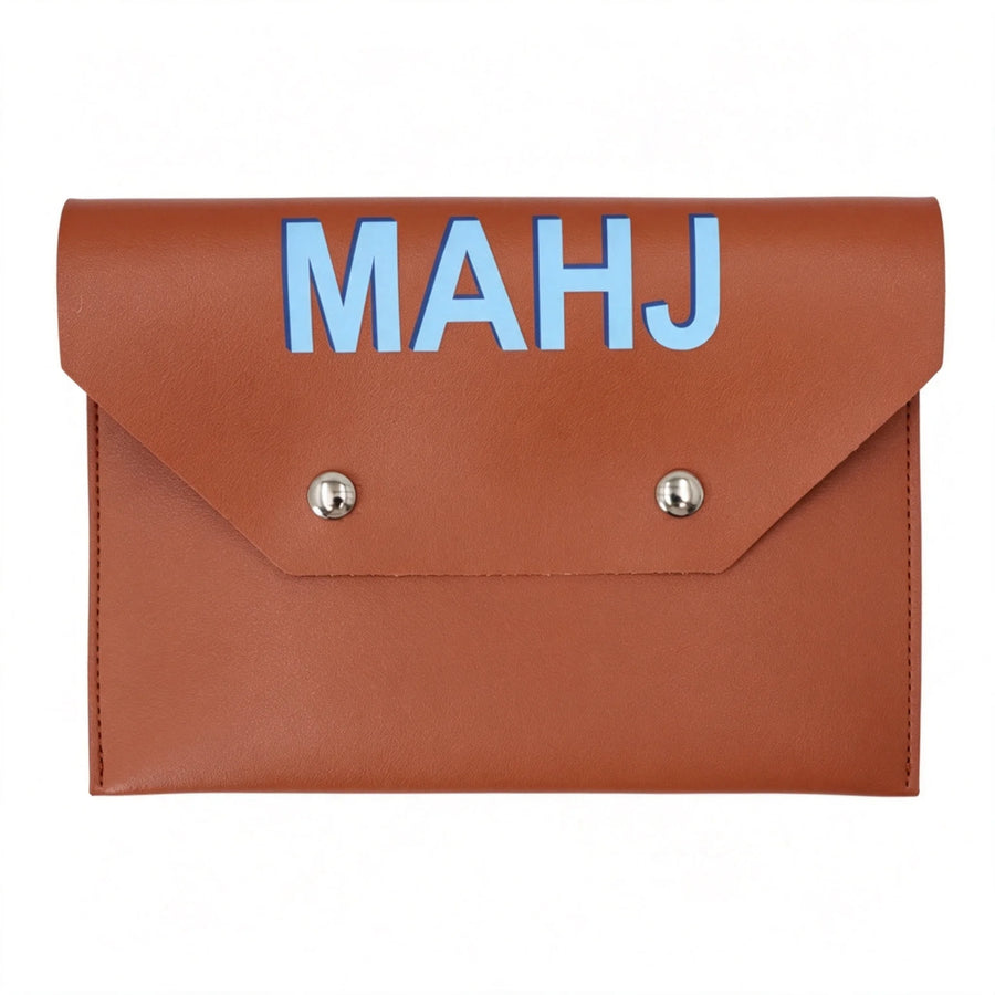 Mahjong Card Holder Pouch with Magnetic Closure, Portable Travel Bag, Multi-Color, view 10