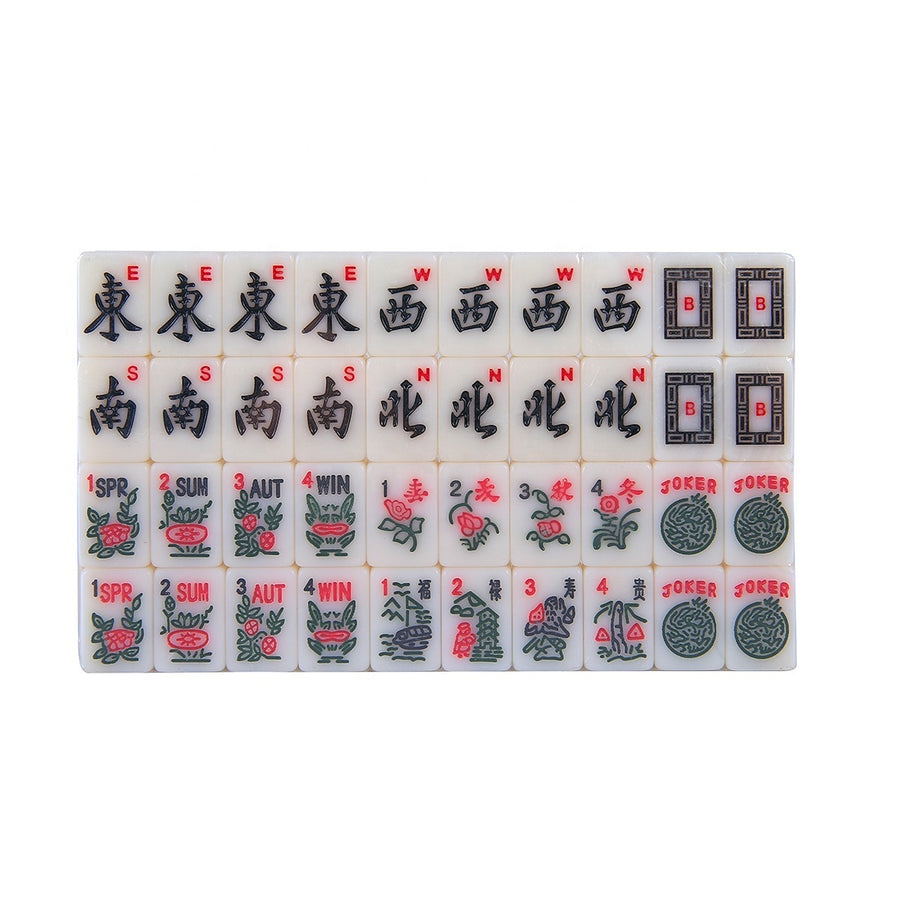 American Mahjong Set, Mini Travel Melamine Tiles, for Outdoor Play, view 2