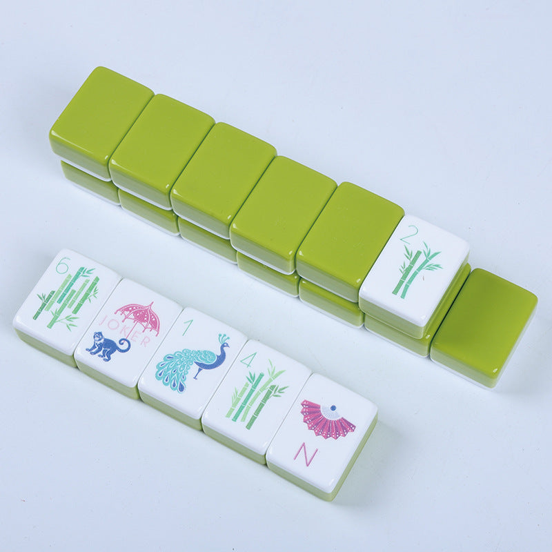 American Mahjong Set, 4 Layer Acrylic Mahjong Tiles, Light Green, view 3