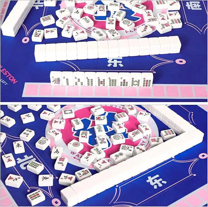 American Mahjong Mat, Thickened Rubber Tablecloth with Locked Edges, Easy Clean, view 6