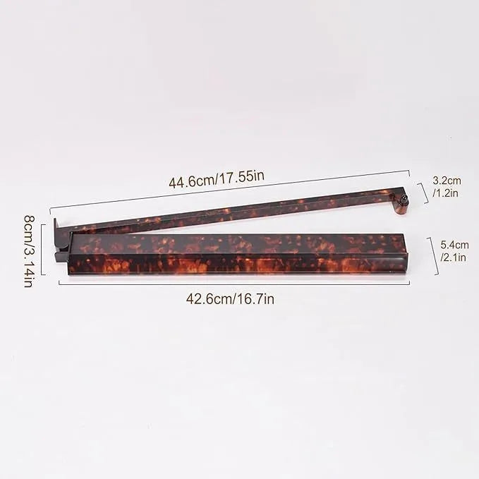 Mahjong 2-in-1 Racks and Pushers, Set of 4, Tortoiseshell Flame Grain Acrylic, Portable, view 2