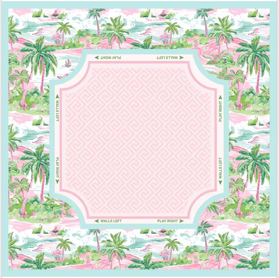 American Mahjong Mat for 4 Players, 33 Inch Natural Neoprene, Portable, Modern Design, view 8