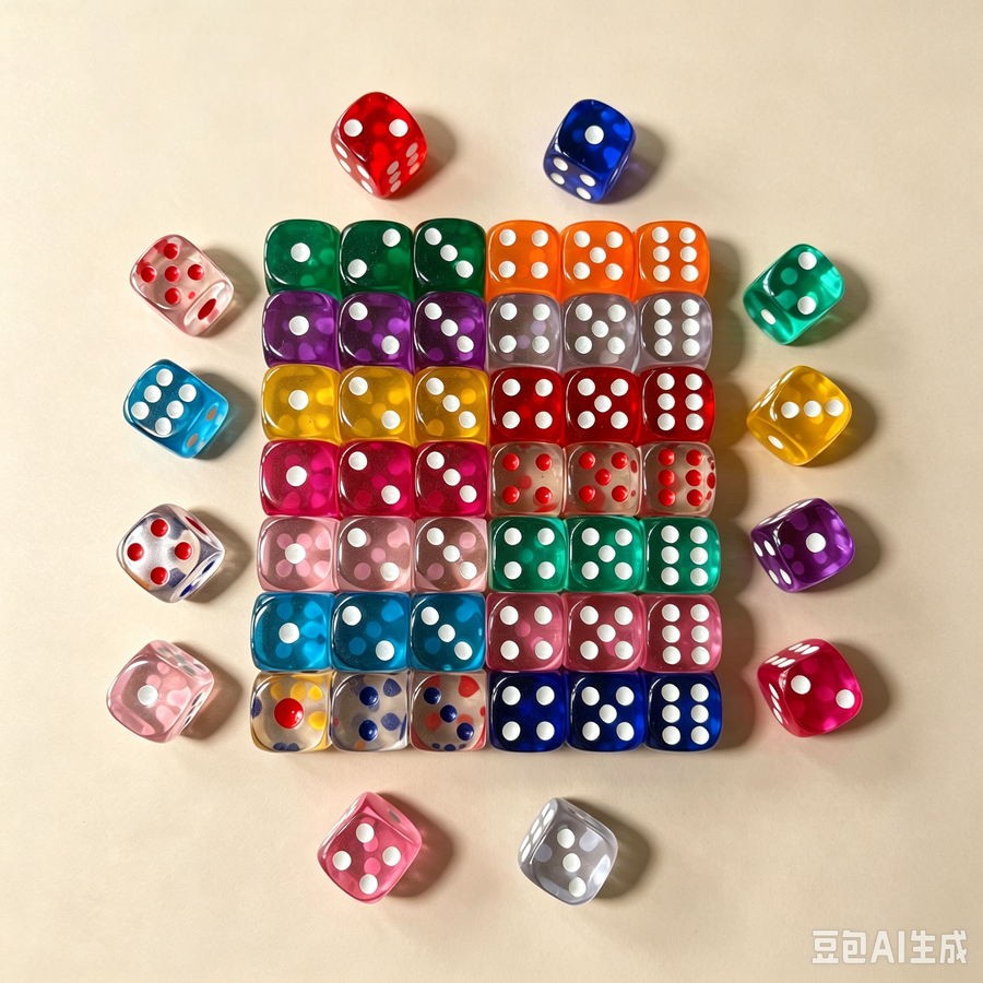 Mahjong Dice, 16mm, 100 Pieces per Set, Multiple Colors for Board Games, view 2
