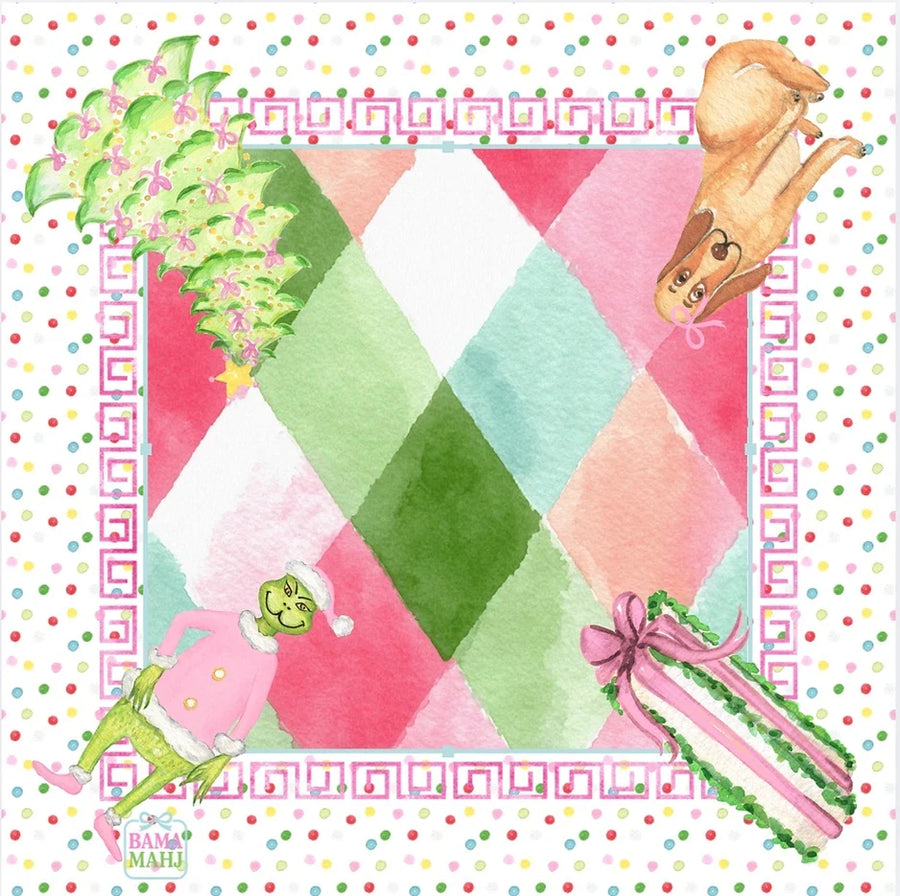 American Mahjong Mat, Waterproof Neoprene, Printed Square Table Cover, view 9