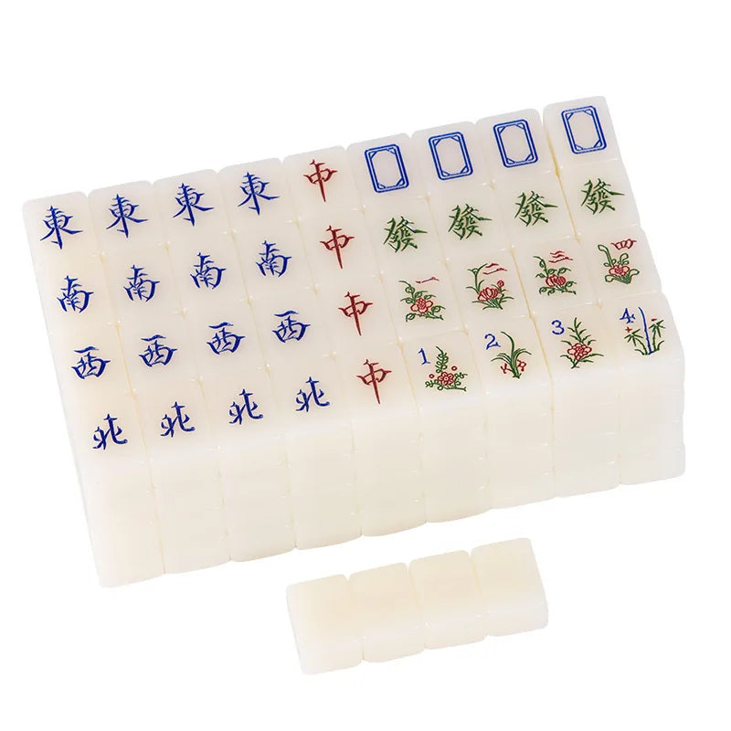 American Mahjong Set, 166 Melamine Tiles with Faux Leather Case, Dice, Chips and Wind Indicator, view 3