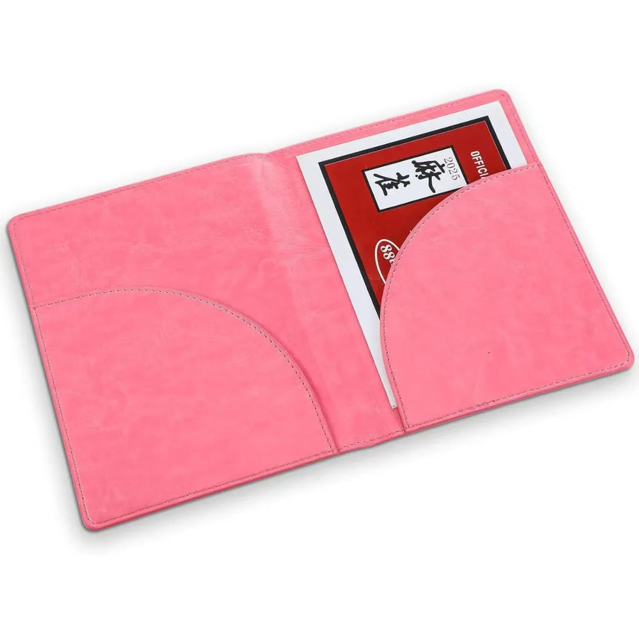 American Mahjong Rule Card Holder, Faux Leather Storage Case, Portable Organizer for Travel, view 5