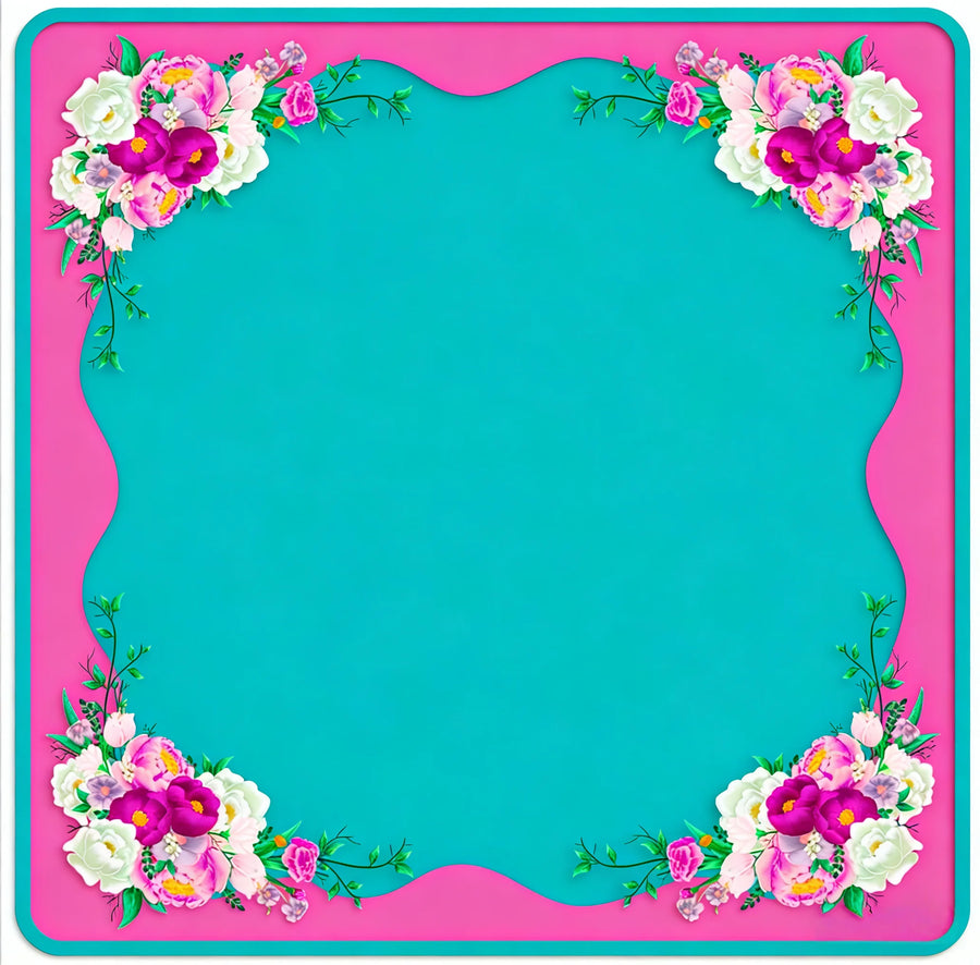 Mahjong Mat for American Mahjong Sets, Neoprene, Rose Floral Pattern, view 7