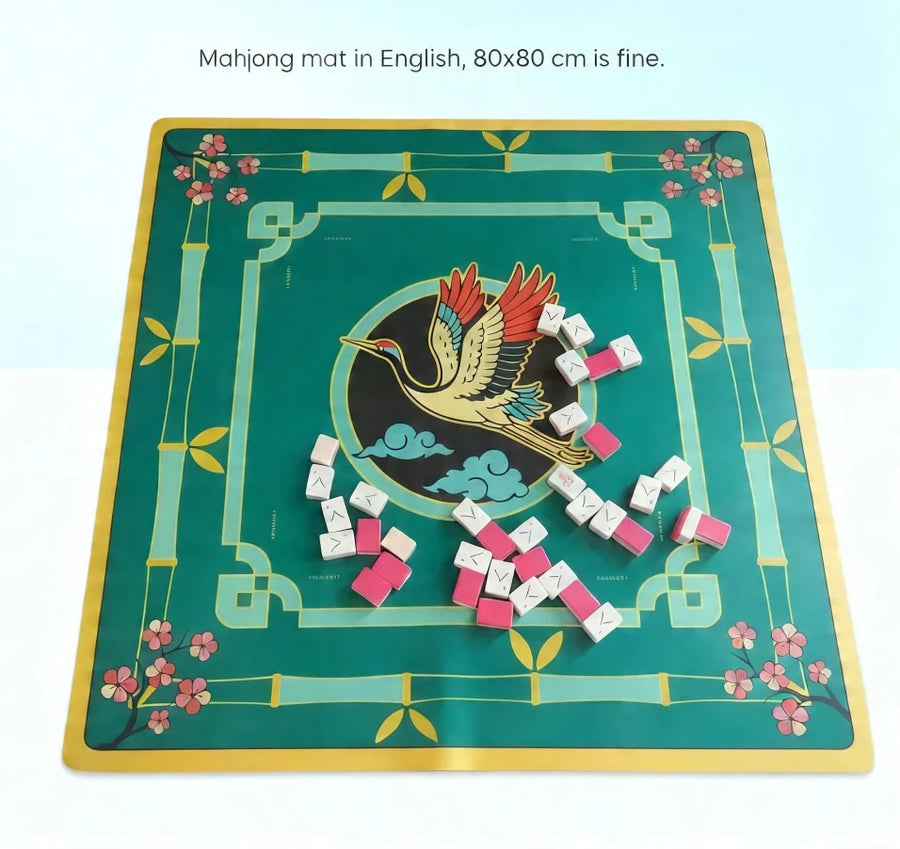 American Mahjong Mat, 33 Inch Foldable Rubber, Non-Slip, Waterproof Table Cover, view 3