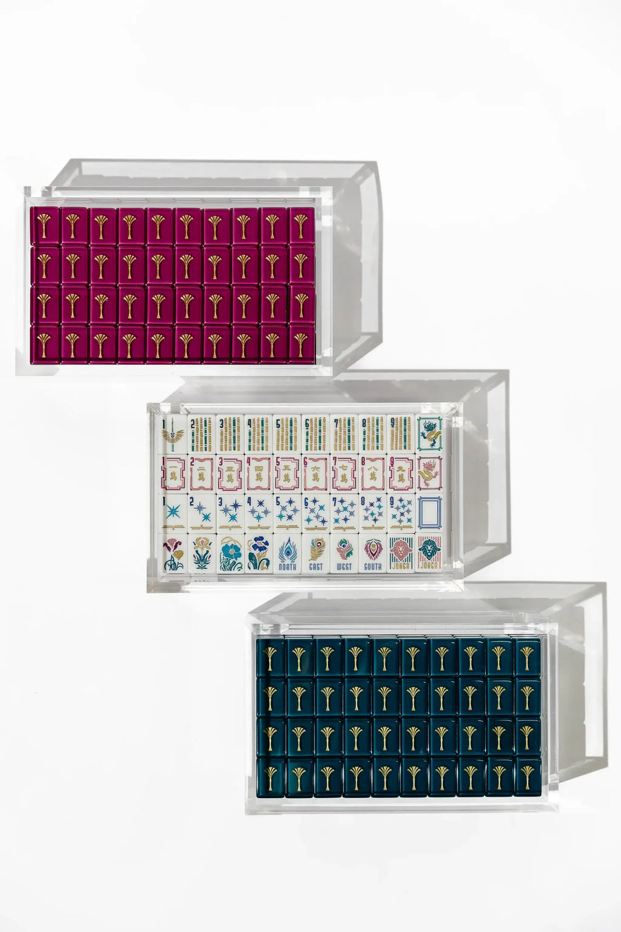 Mini American Mahjong Travel Set, 4 Layer Engraved Acrylic Tiles, view 5