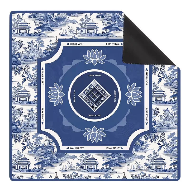 American Mahjong Table Mat, 31.5 x 31.5 Inch Heavy Duty Rubber, Quiet Game Pad
