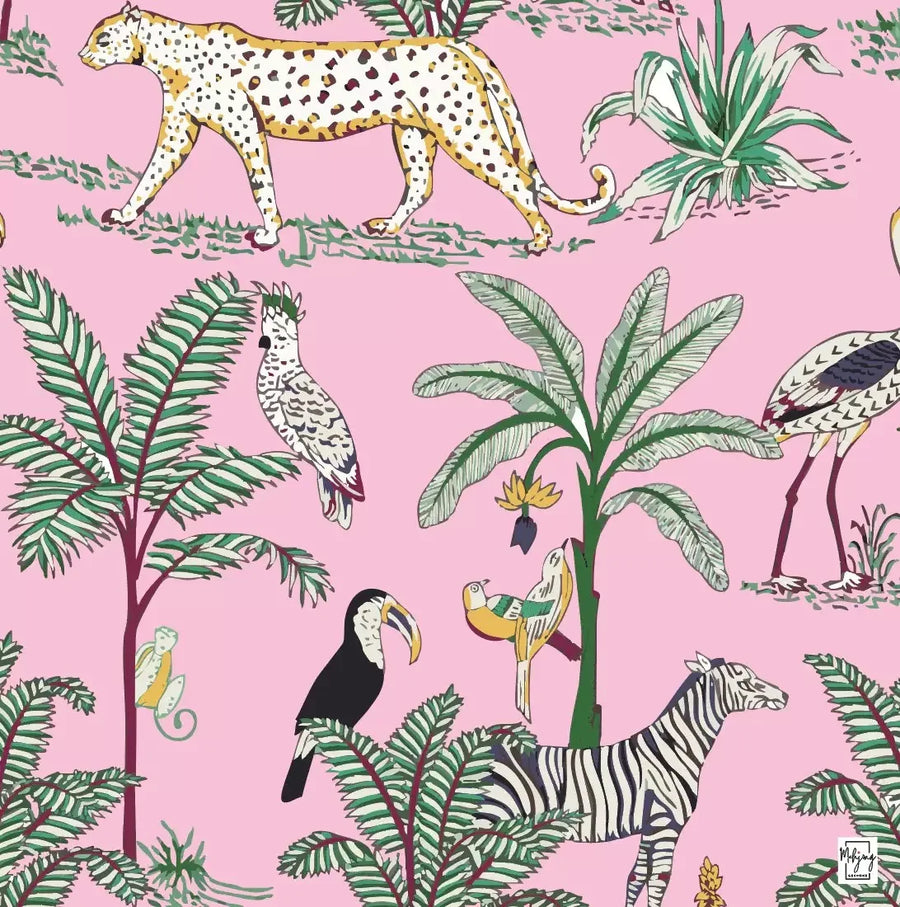 American Mahjong Mat, 33 Inch Neoprene, Non-Slip, Noise Reducing, Pink Leopard Print, view 6
