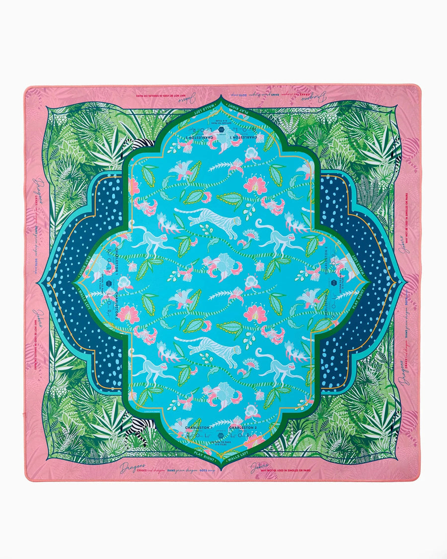 Mahjong Mat with Storage Bag, 33 Inch Neoprene, 3 mm, Stitched Edge, Waterproof, Off-White Honey, view 10