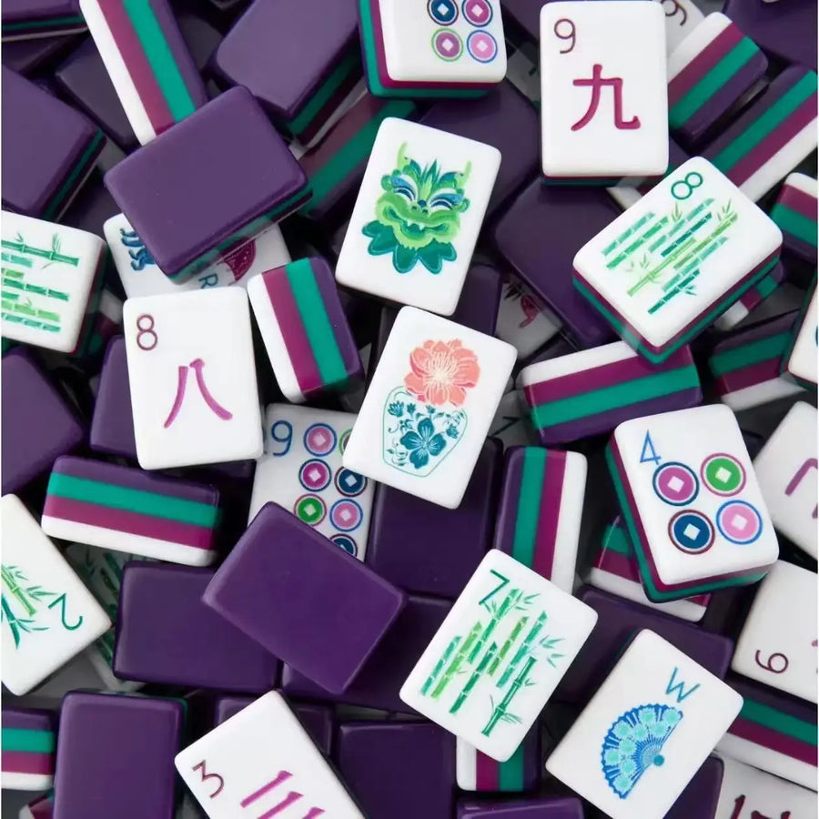 American Mahjong Set, 160 Engraved Acrylic Tiles, Hand Rubbed, Portable, view 9