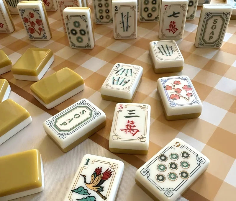 American Mahjong Tile Set, 160 Pieces, Acrylic Tiles with Crane Design, view 8