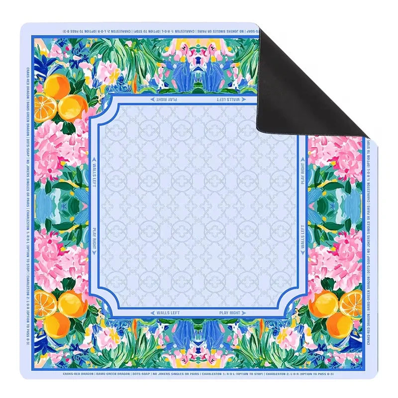 American Mahjong Table Mat, 31.5 x 31.5 Inch Heavy Duty Rubber, Quiet Game Pad
