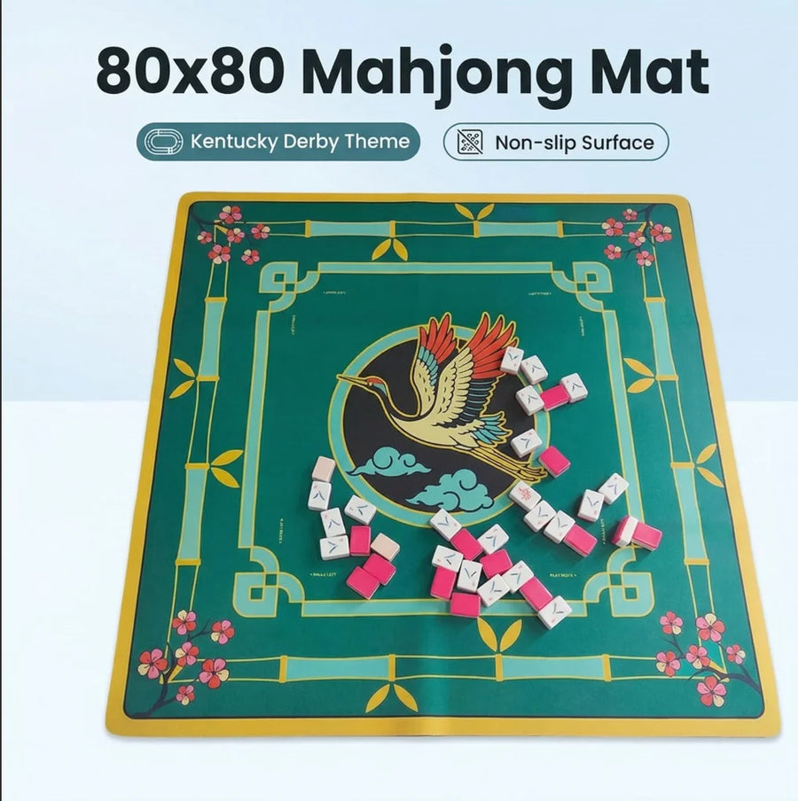 American Mahjong Mat, 33 Inch Foldable Rubber, Non-Slip, Waterproof Table Cover, view 2