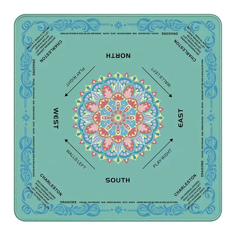 American Mahjong Mat, Square Rubber Table Cover, Non-Slip, Noise Reducing, view 8