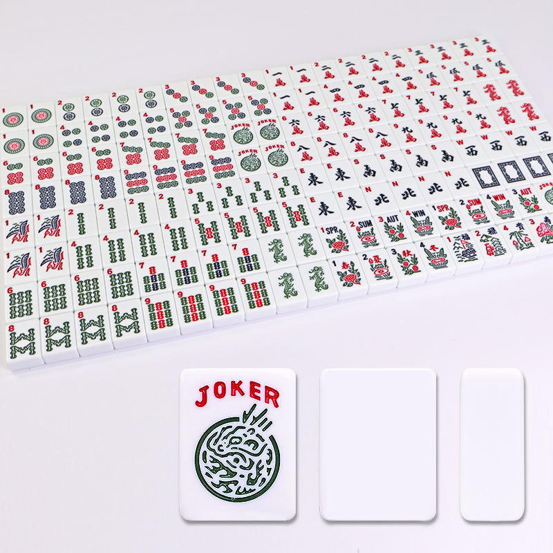 American Mahjong Set, 166 Tiles, 2 Layer Traditional Melamine, with Carrying Bag, view 5