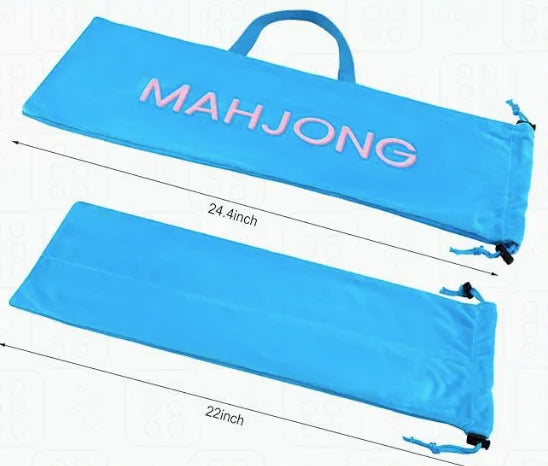 American Mahjong Set Storage Bag, Double-Sided Fleece Drawstring Tote, Large Capacity, view 5