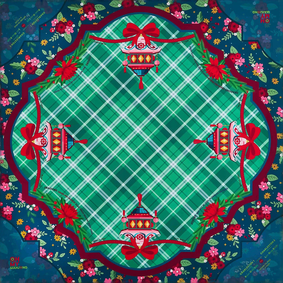 Mahjong Mat for American Mahjong Sets, Neoprene, Rose Floral Pattern, view 6