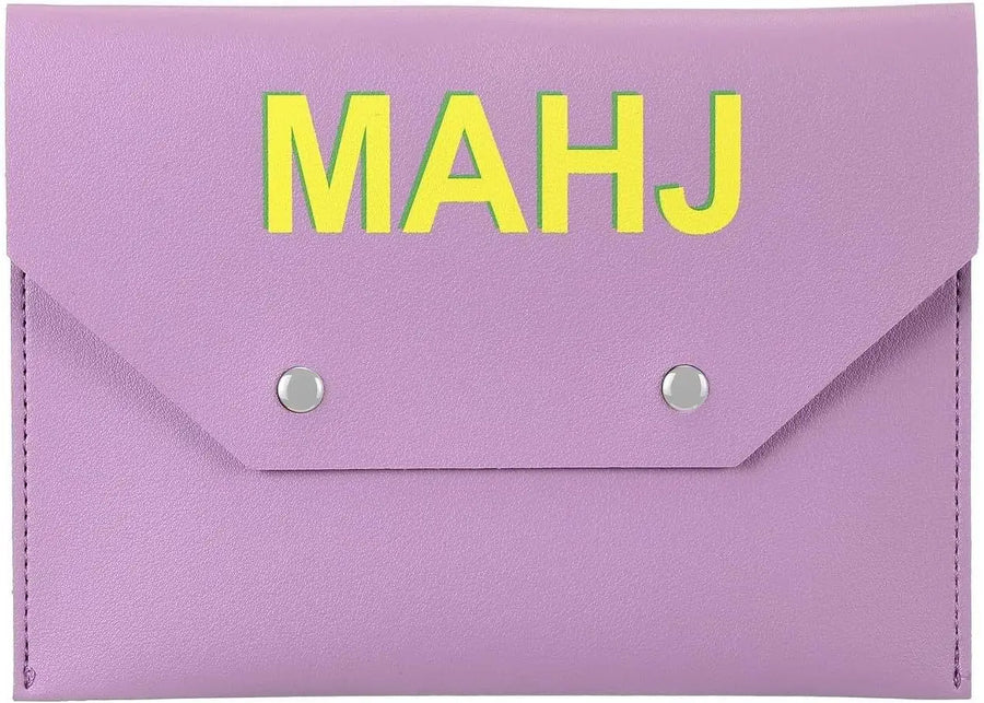 Mahjong Card Holder, PU Leather Rule Card Case with Magnetic Closure, Portable Protective Pouch, view 12
