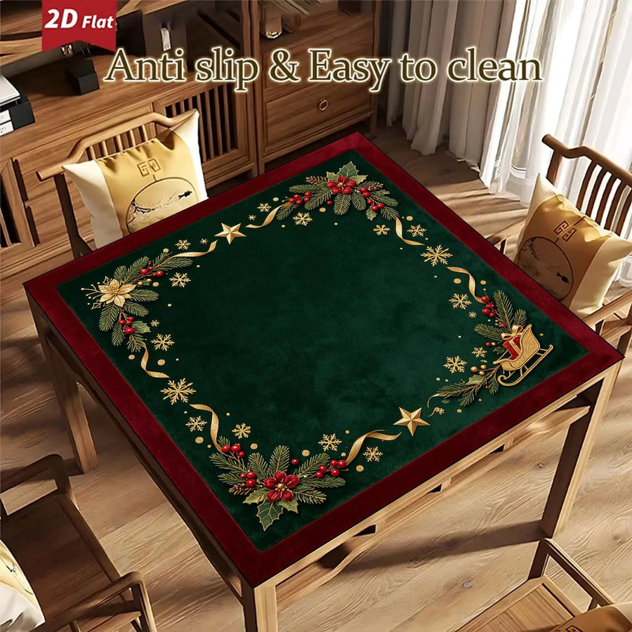American Mahjong Tiles, Christmas Red 4 Layer Acrylic, Holiday Design, view 9