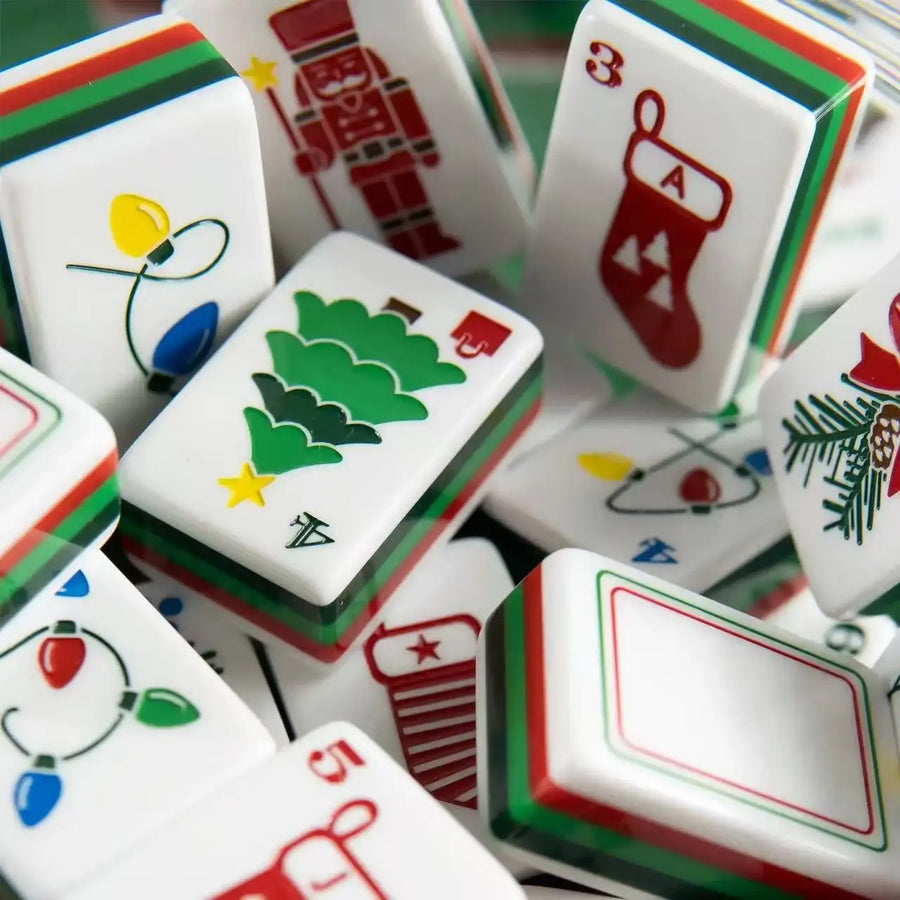 American Mahjong Set, Christmas Design, 4 Layer Acrylic Tiles, Multiple Styles, view 9