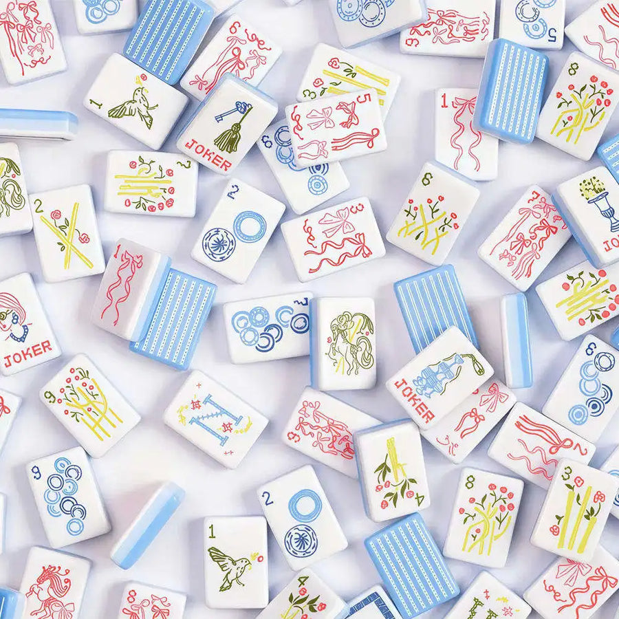 American Mahjong Set, 160 Acrylic Tiles with Portable Carrying Case, view 5