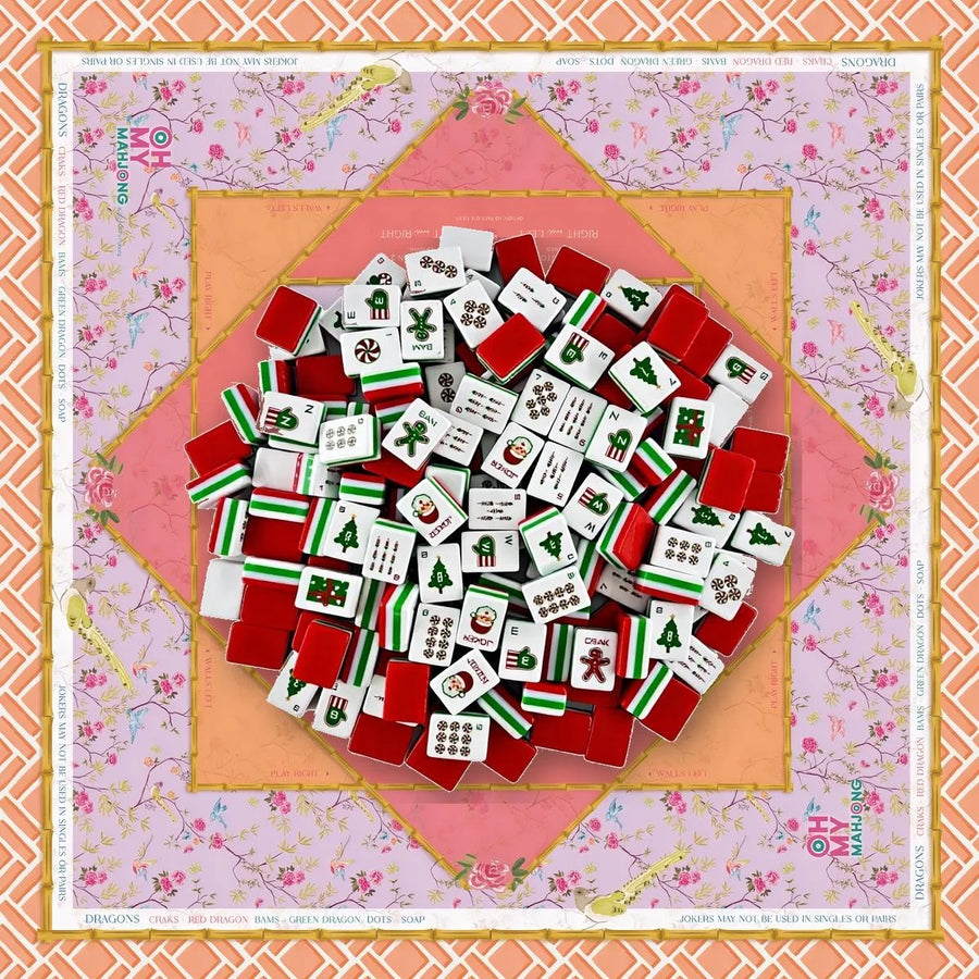 Mahjong Tiles, 160 Pieces, 30 x 23 x 13 mm Acrylic, Christmas Gingerbread Man, Santa and Tree, view 9