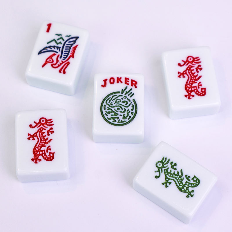 American Mahjong Set, 166 Tiles, 2 Layer Traditional Melamine, with Carrying Bag, view 4
