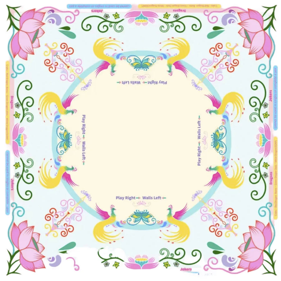 Mahjong Mat, 31.5 x 31.5 Inch (80 cm) Neoprene, Non-Slip, Waterproof, Tropical Leopard Print, view 6