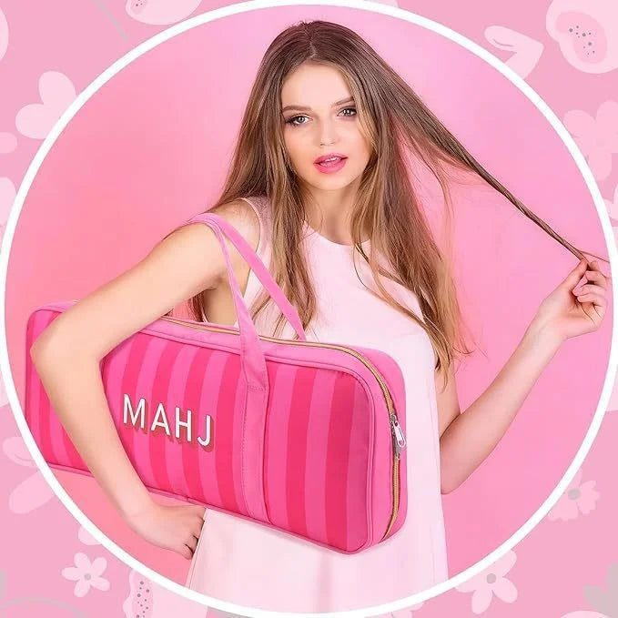 Mahjong Travel Bag, Polyester Large Capacity Multi-Functional Portable Handbag, view 2