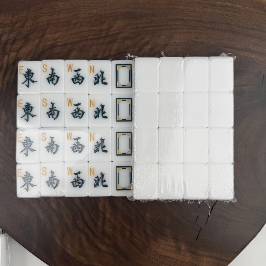 American Mahjong Set, 160 Acrylic Tiles with Portable Storage Bag, Black Gold, view 2