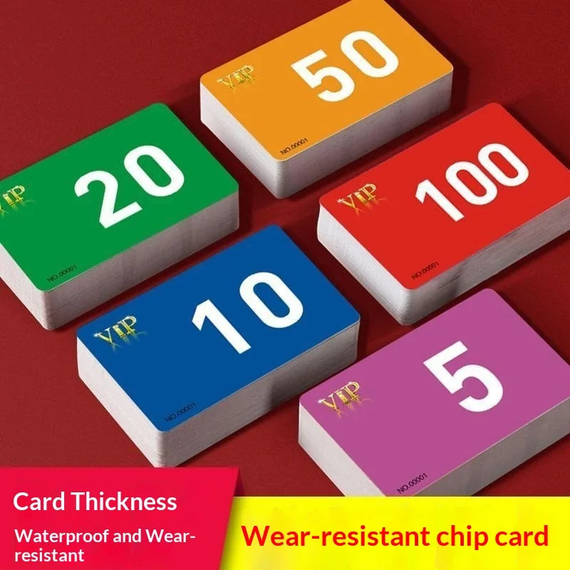Mahjong Chips, Durable Water Resistant Plastic Scoring Tokens, view 3