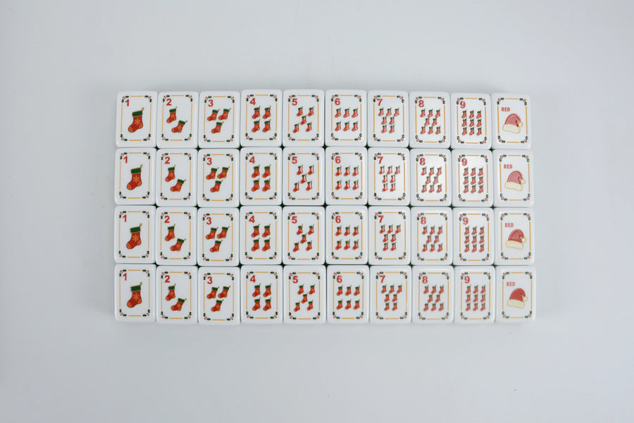 American Mahjong Set, Christmas Acrylic Tiles with 10 Jokers and Dice, view 3