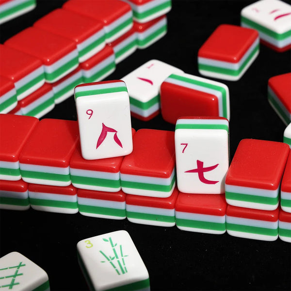 American Mahjong Tile Set, Four-Color Spliced Acrylic, Multicolor Tiles