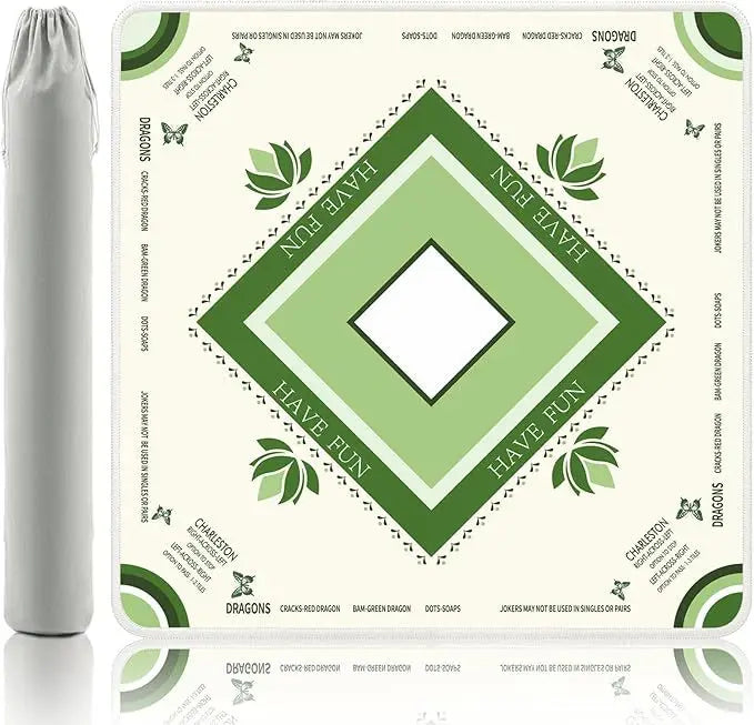 Mahjong Mat, Rubber Anti-Slip Noise Reduction Foldable Waterproof Mat with Plush Mat Bag, view 11