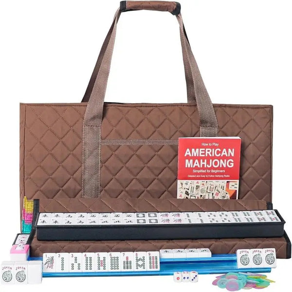 Mahjong Carrying Bag, Diamond Quilted, Water Resistant, for Mahjong Set Storage