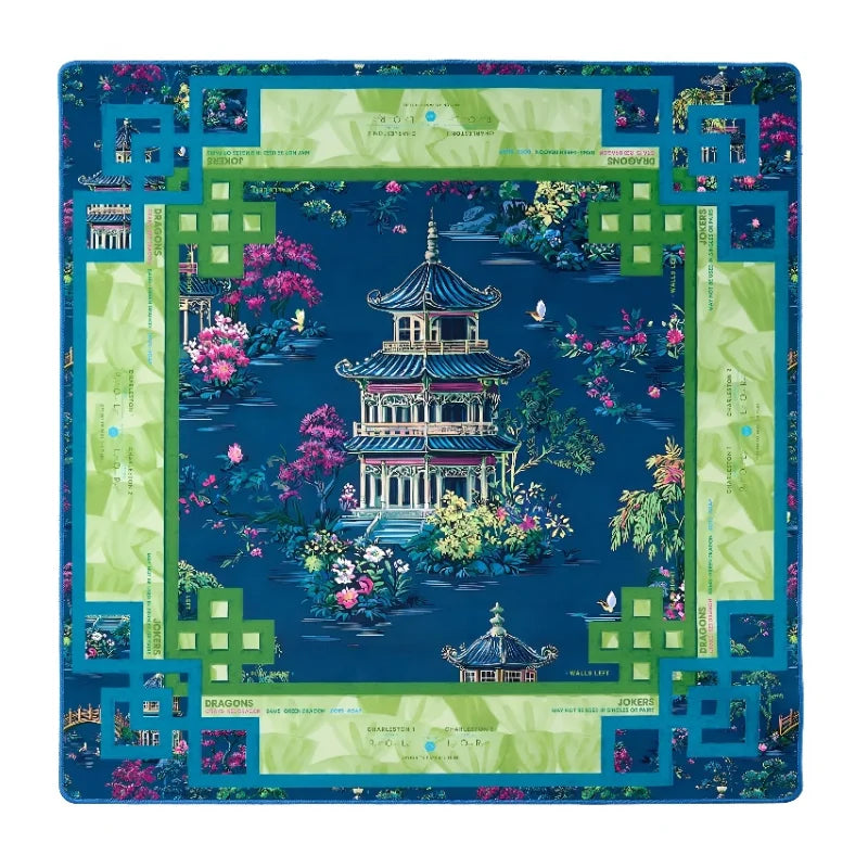 Mahjong Mat with Storage Bag, 33 Inch Neoprene, 3 mm, Stitched Edge, Waterproof, Off-White Honey