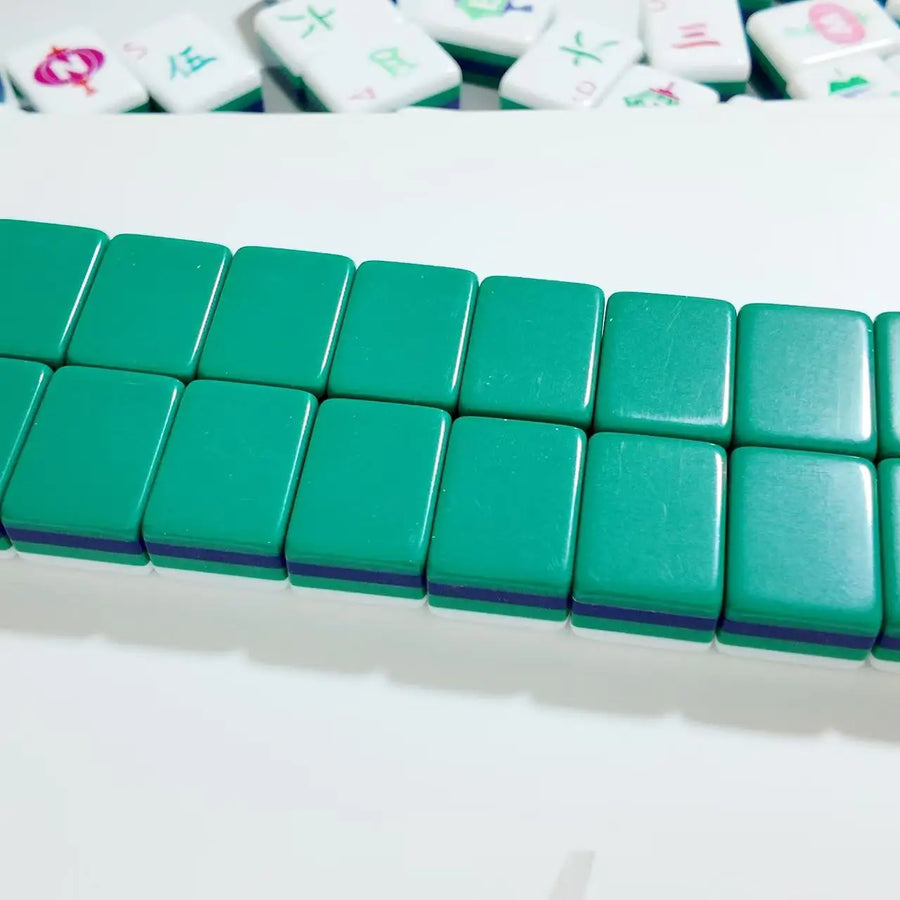 American Mahjong Set, 4 Layer Acrylic Tiles, Dark Green, for Family Gatherings, view 5