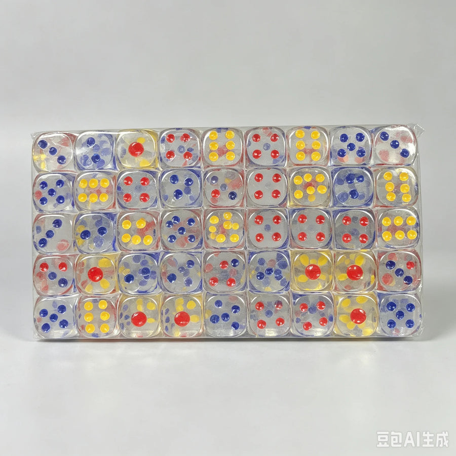 Mahjong Dice, 16mm, 100 Pieces per Set, Multiple Colors for Board Games
