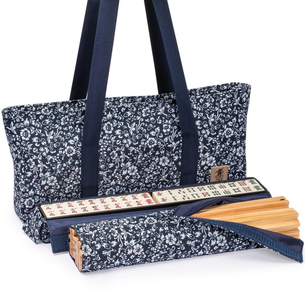 American Mahjong Set with Quilted Polyurethane Bag and 166 Tile Storage Case