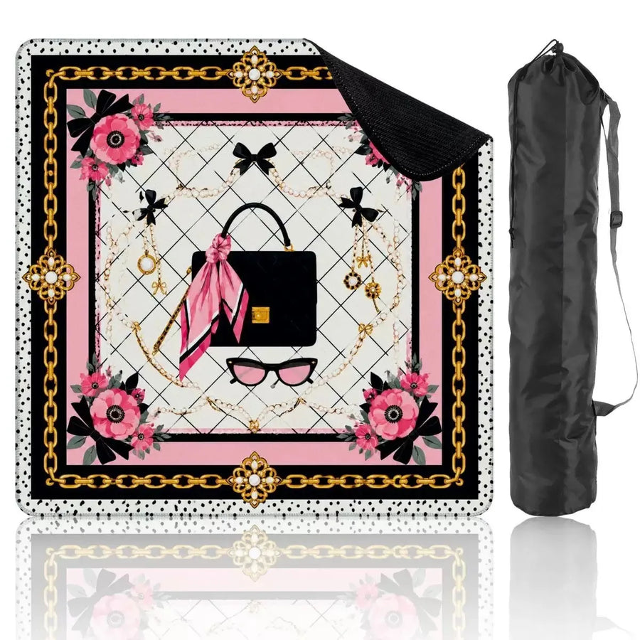 Mahjong Mat, 31.5 x 31.5 Inch (80 cm) Natural Rubber, Non-Slip, Noise Reducing, Preppy Style, view 10
