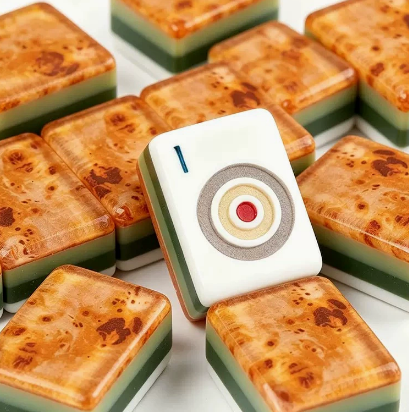 American Mahjong Set with Case, 160 Tiles, 4 Layer Travel Tiles, Green, view 5