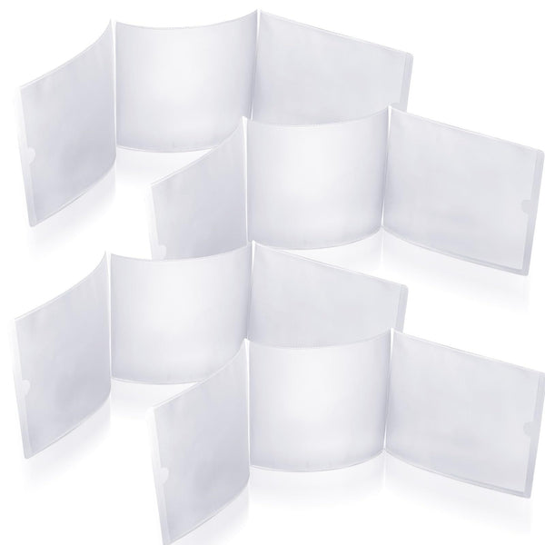 Mahjong Card Holder, Clear Plastic Tri-Fold Sleeve, Large Size 6 1/8 x 4 3/4 Inch