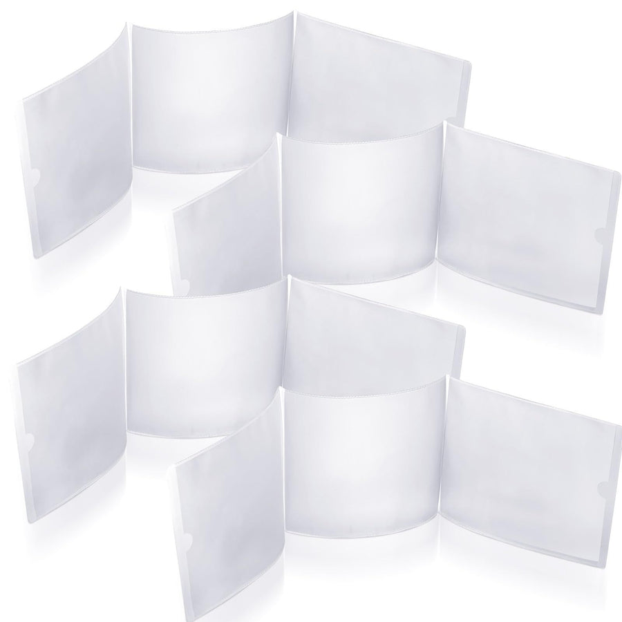 Mahjong Card Holder, Clear Plastic Tri-Fold Sleeve, Large Size 6 1/8 x 4 3/4 Inch