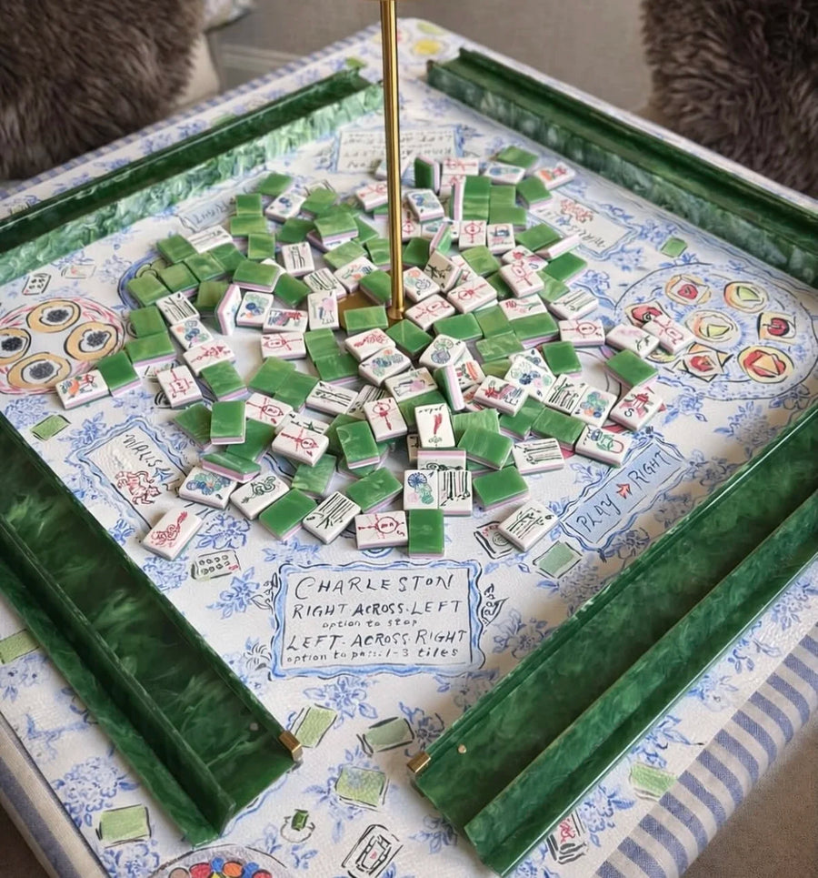 Mahjong Table Mat, 31.5 x 31.5 Inch, 2 mm Thick, Foldable, Waterproof, Non-Slip Rubber, view 2