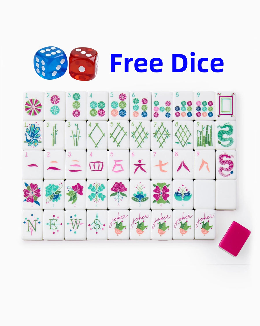American Mahjong Travel Set, 160 Engraved Tiles, 4 Layer Acrylic, 1.24 x 0.90 x 0.63 Inch, view 8