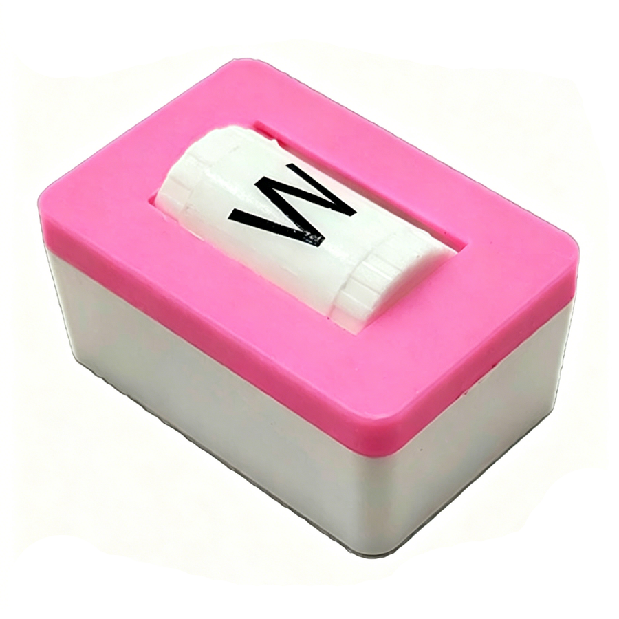 American Mahjong Wind Indicator, 43mm Plastic, English E S W N, Pink
